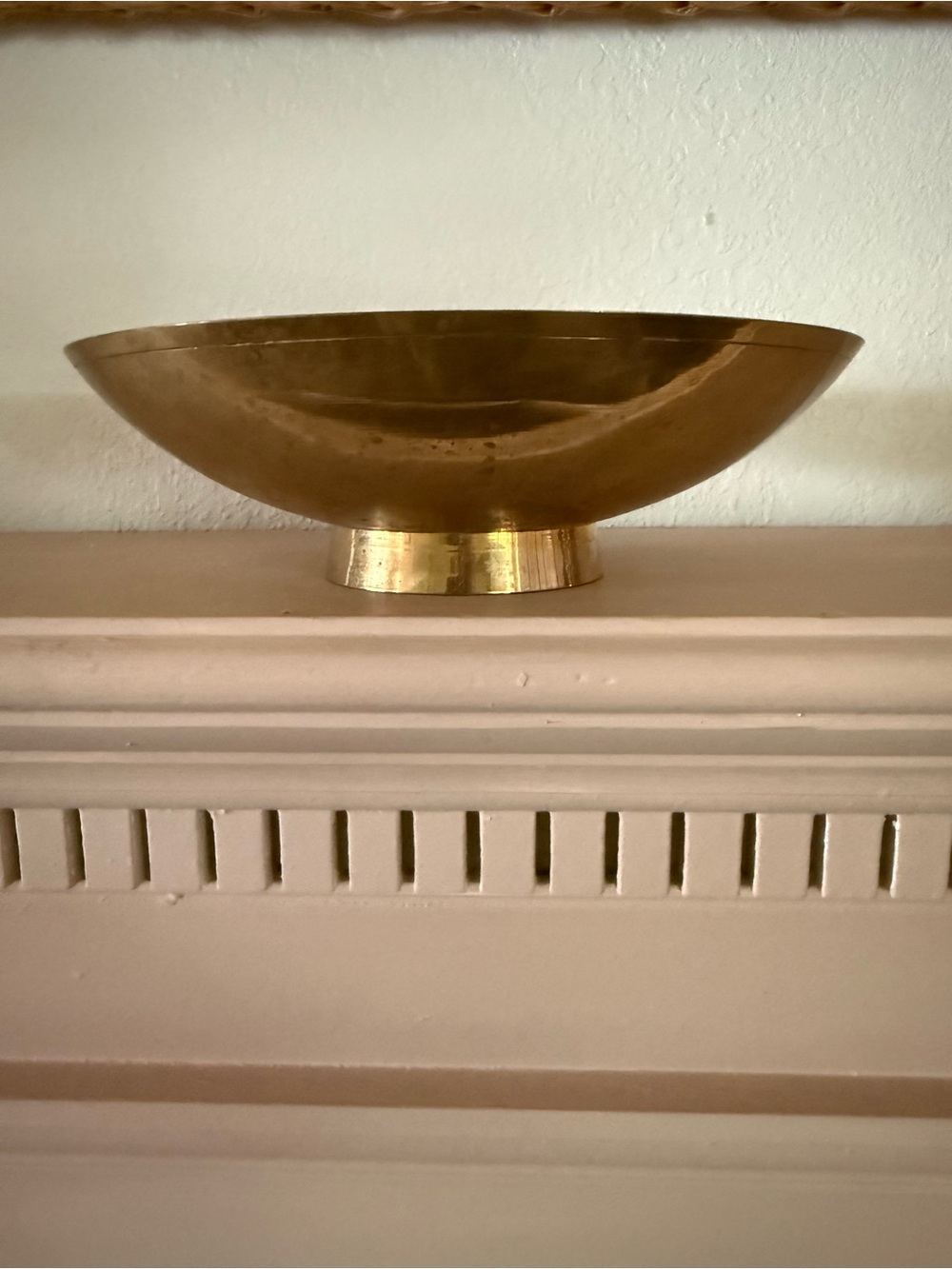 Vintage Brass Pedestal Bowl - Gold Decorative Accent